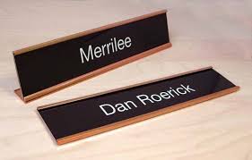 Nameplates with Holders